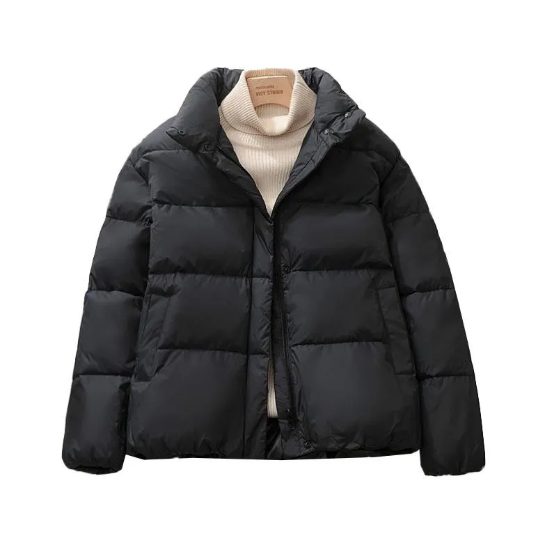 Simplicity Thickened Cropped Puffer Jacket