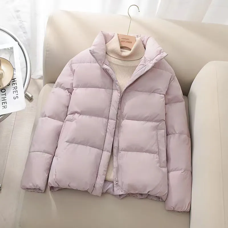 Simplicity Thickened Cropped Puffer Jacket