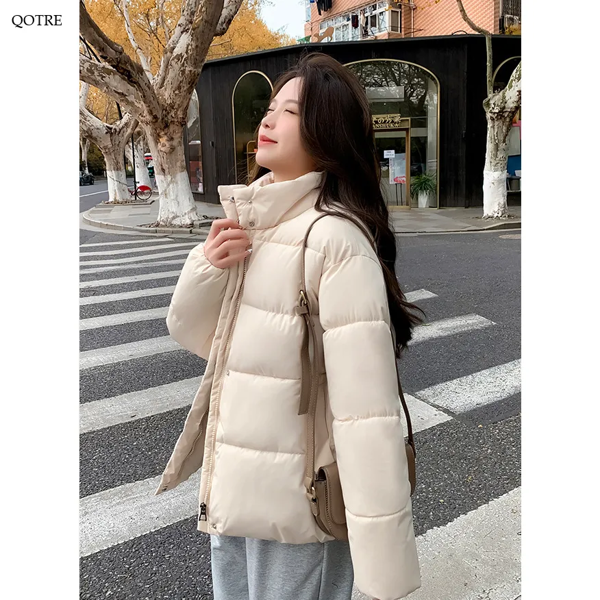 Simplicity Thickened Cropped Puffer Jacket