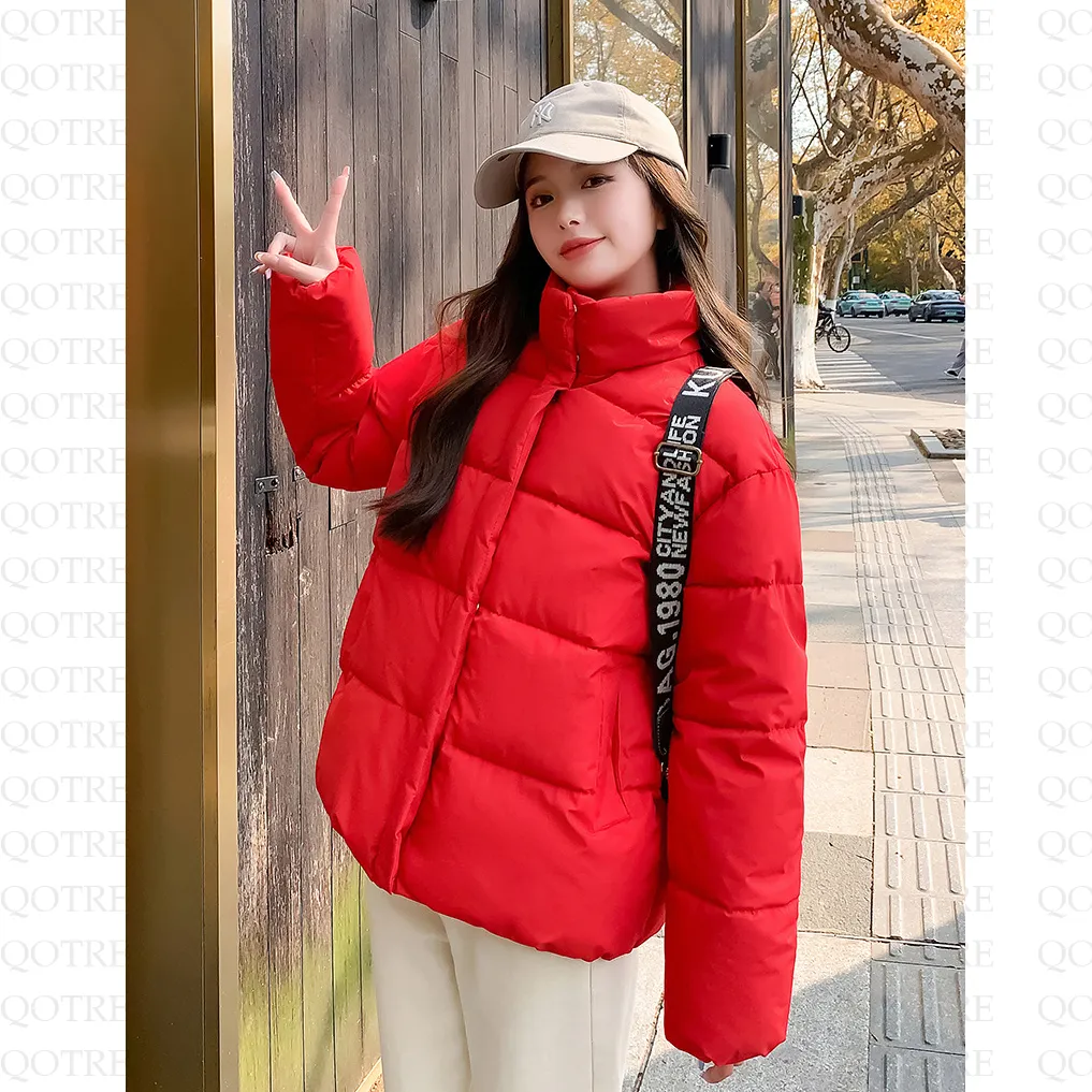 Simplicity Thickened Cropped Puffer Jacket