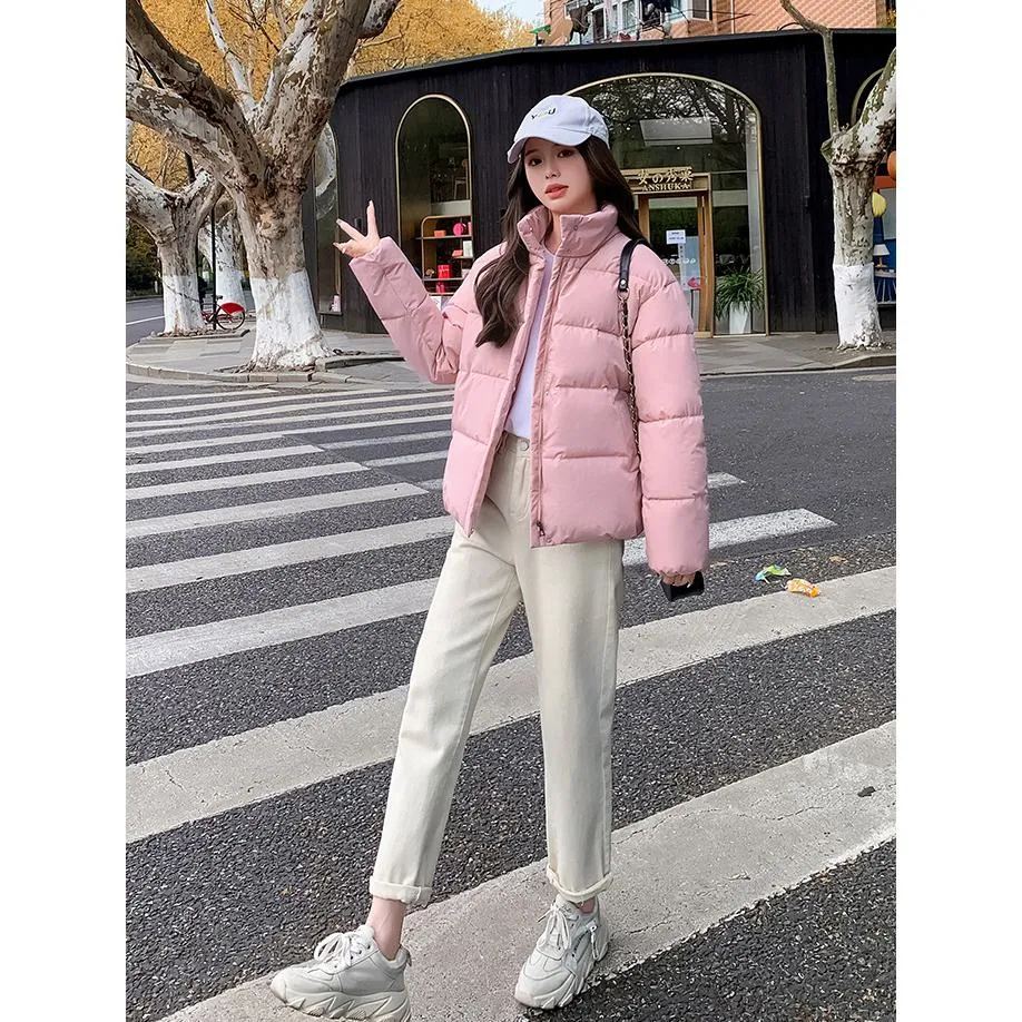 Simplicity Thickened Cropped Puffer Jacket