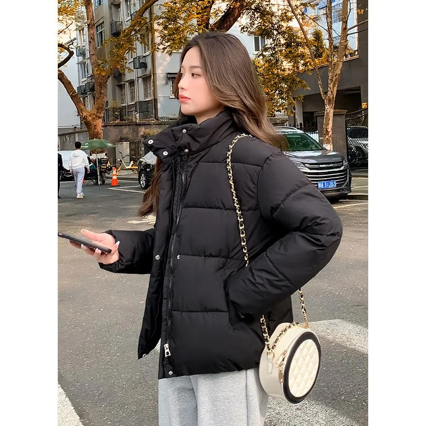 Simplicity Thickened Cropped Puffer Jacket