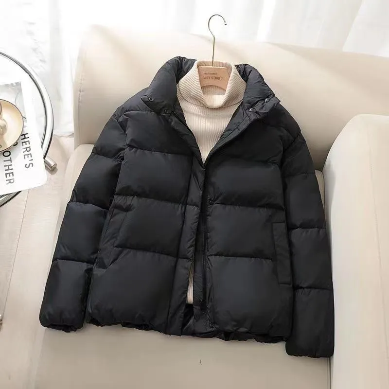 Simplicity Thickened Cropped Puffer Jacket