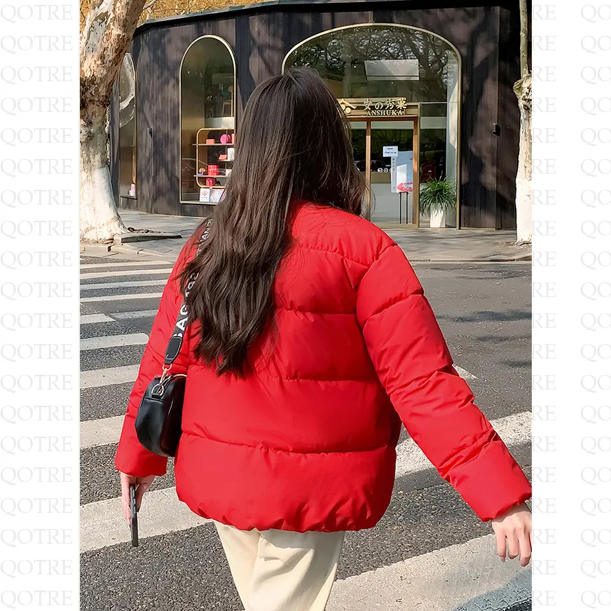 Simplicity Thickened Cropped Puffer Jacket