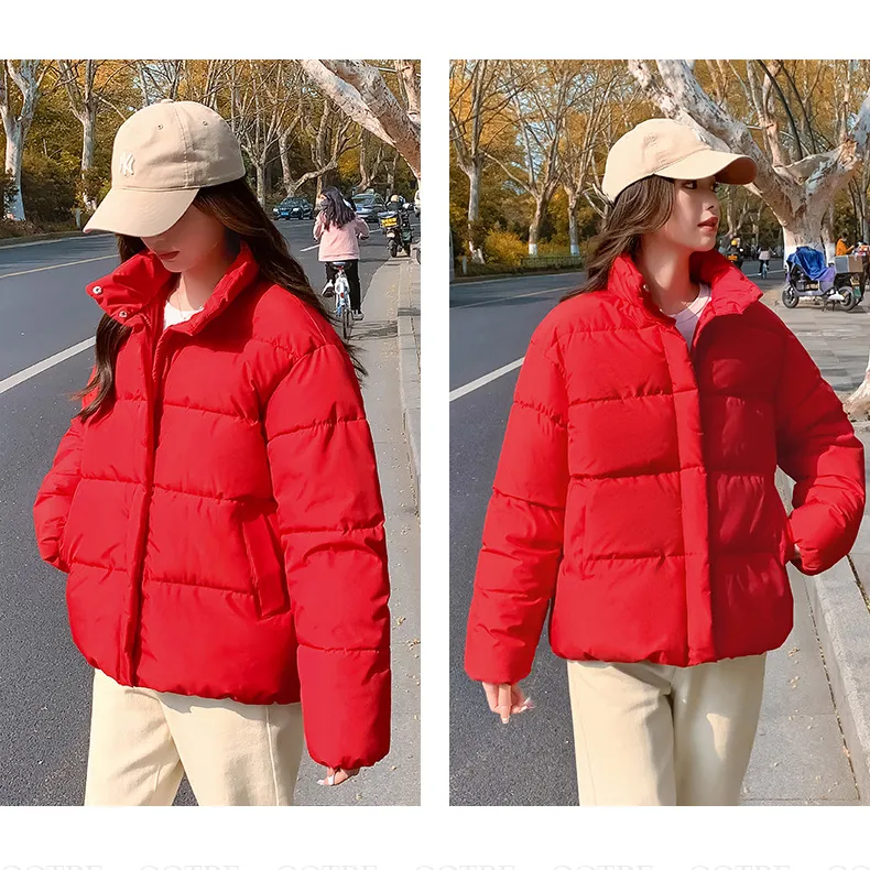 Simplicity Thickened Cropped Puffer Jacket