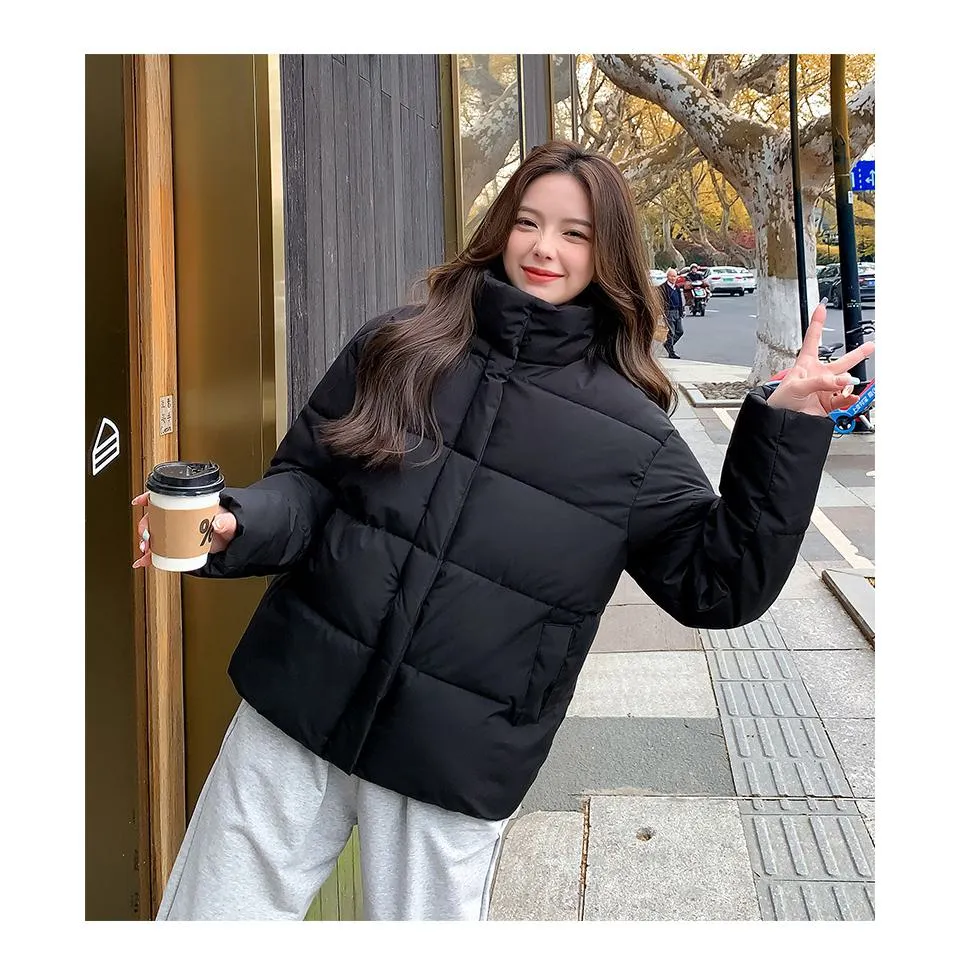Simplicity Thickened Cropped Puffer Jacket
