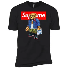 Supreme Bear Style Music T-shirt Men Short Sleeve T-Shirt