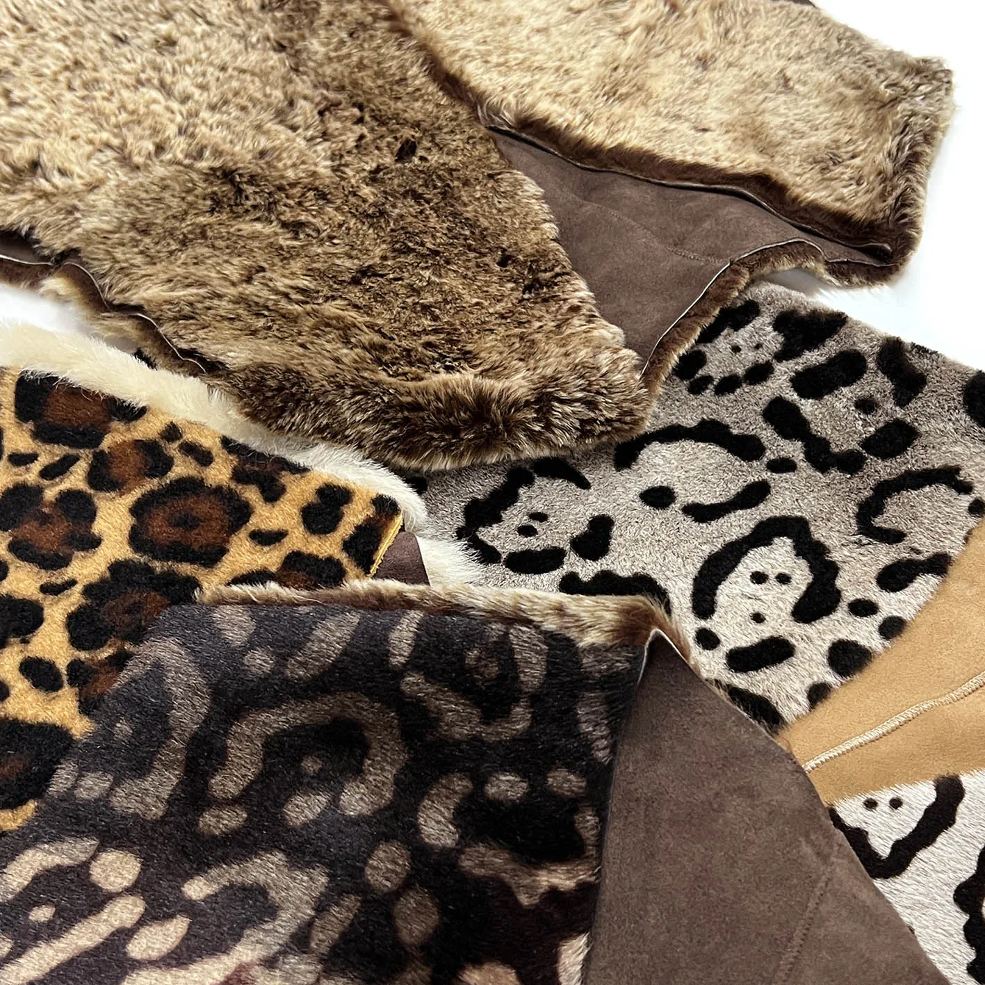 TAIGA Sheepskin Waistcoat - Cappuccino   Black Animal Print / Natural