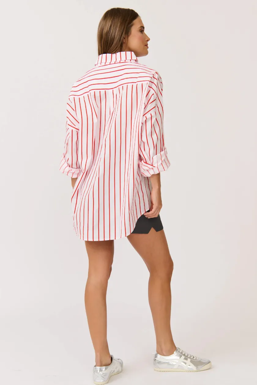 Tammy Shirt, Campari Stripe
