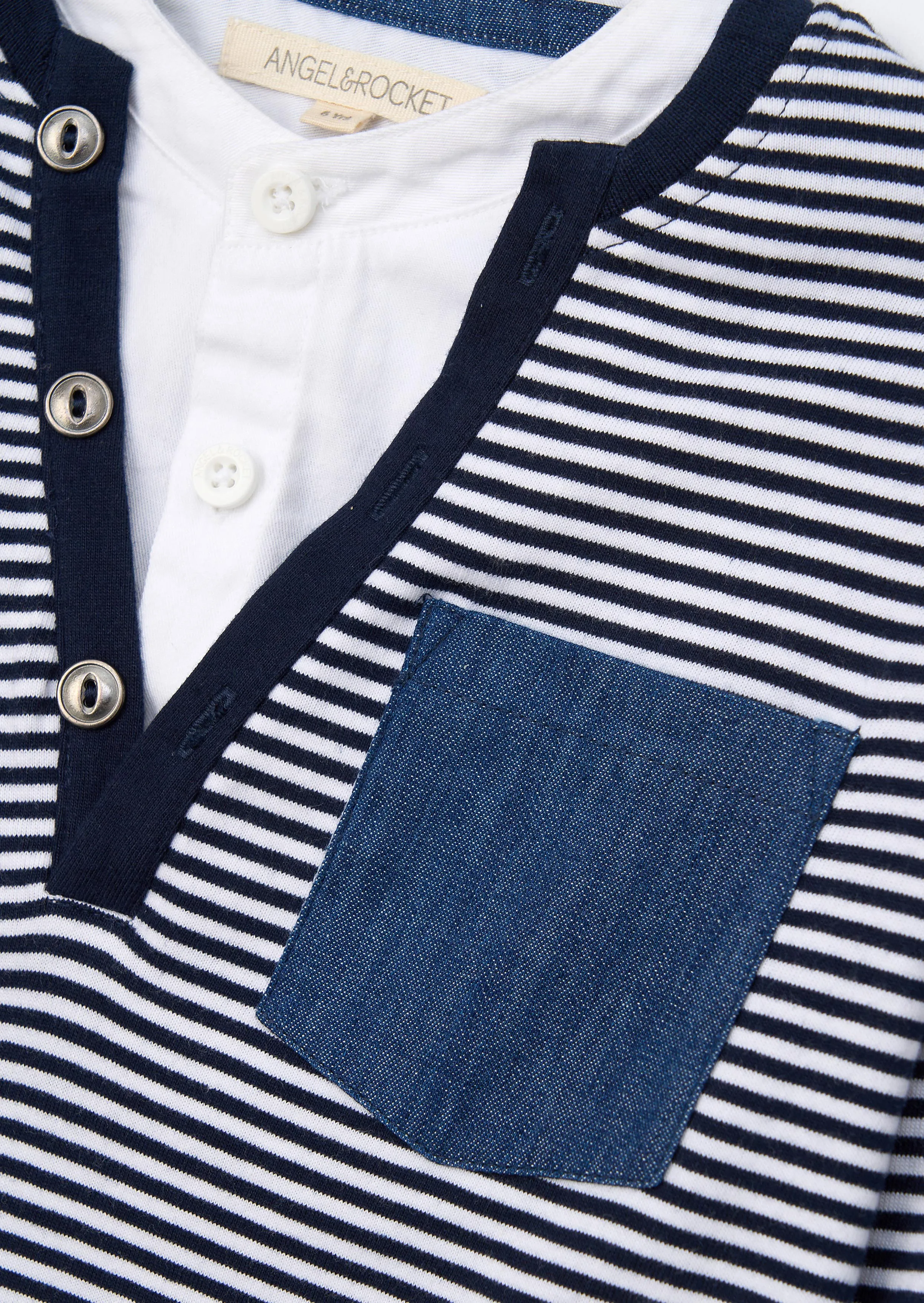 Tao Blue Smart Henley Mock Shirt