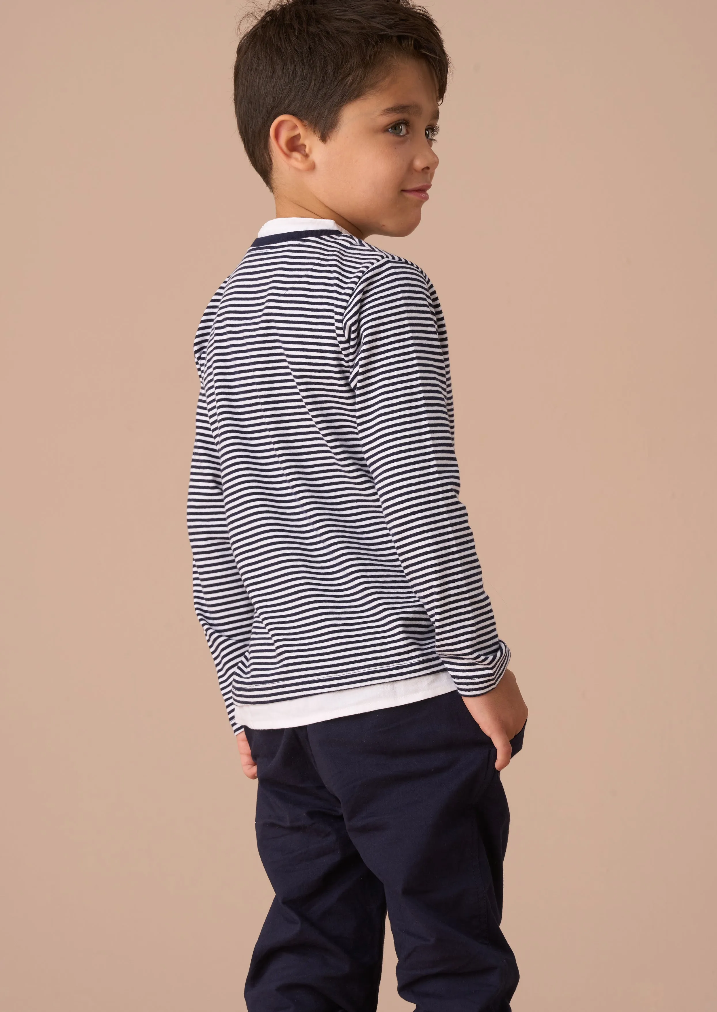 Tao Blue Smart Henley Mock Shirt