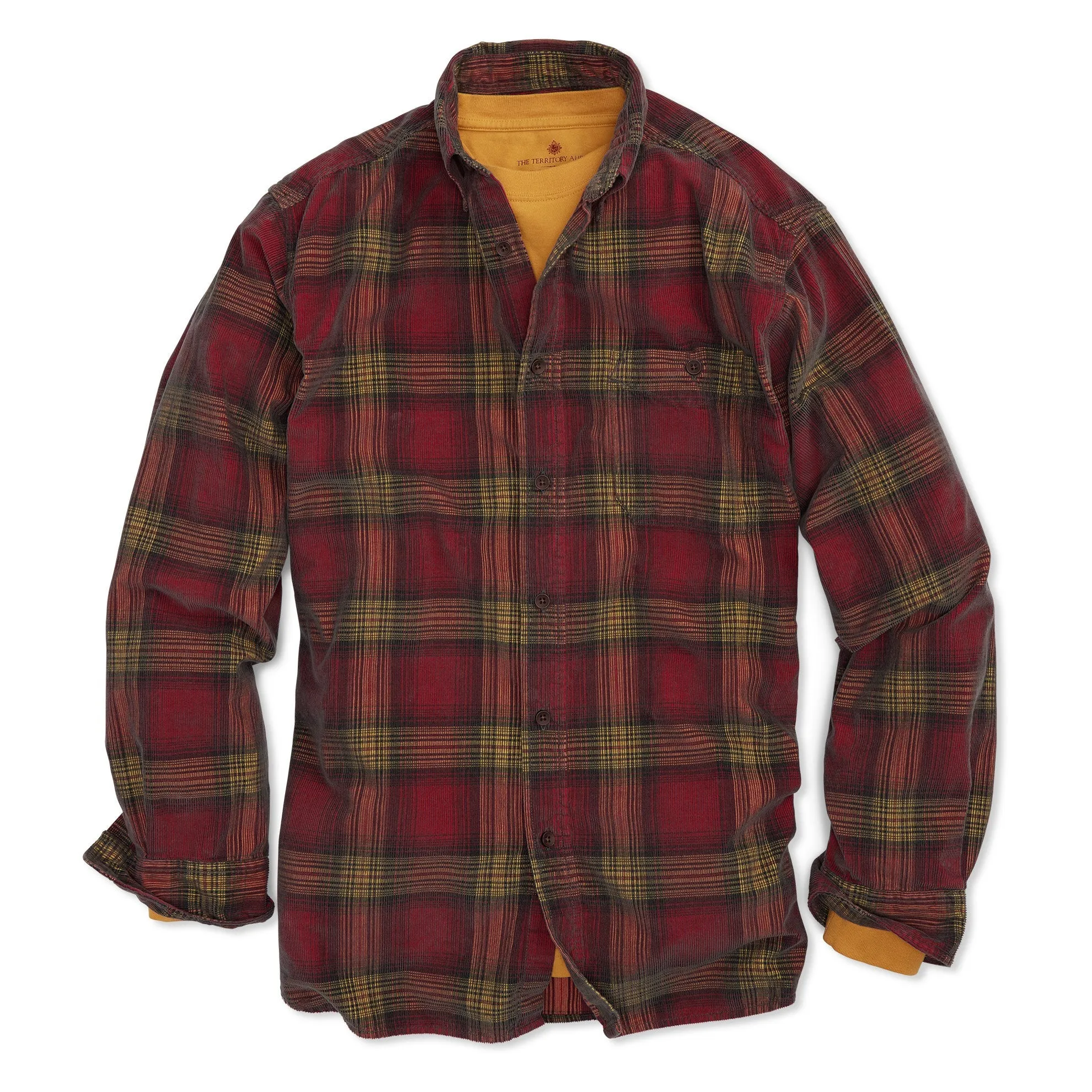 Territory Ahead Men's Tall Old Steamboat Plaid Corduroy Shirt