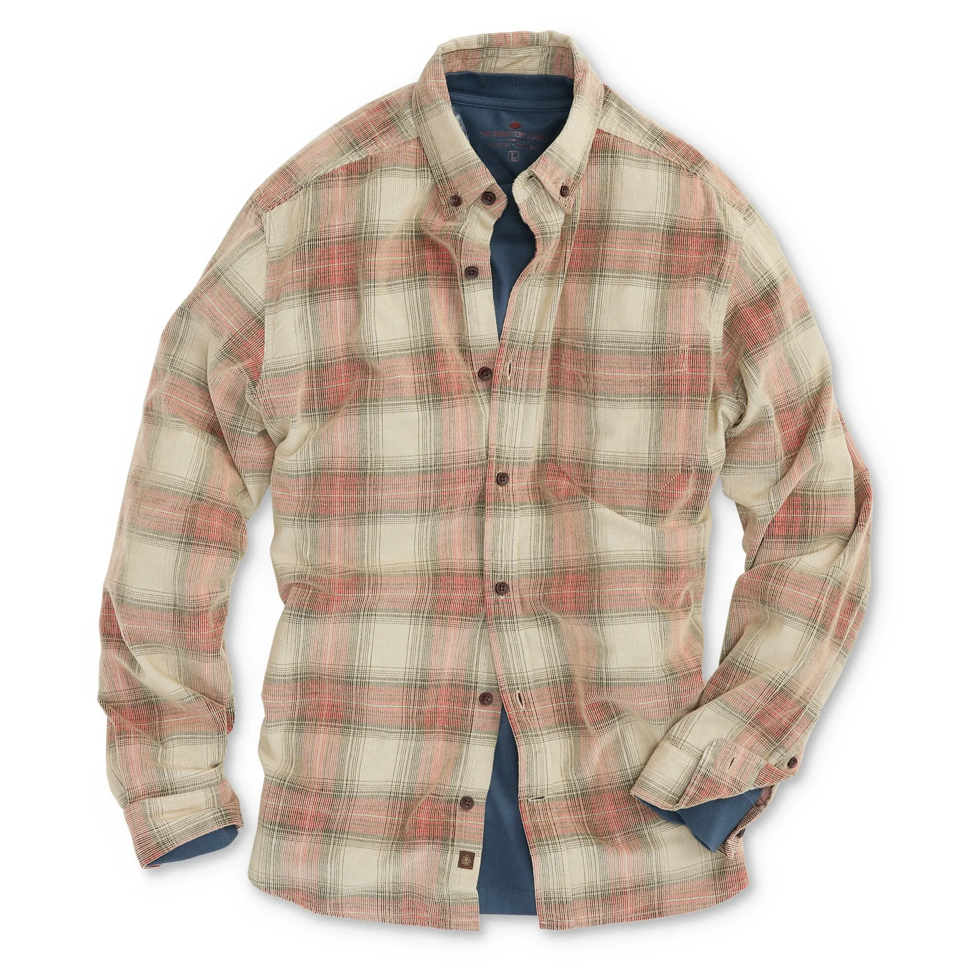 Territory Ahead Men's Tall Old Steamboat Plaid Corduroy Shirt