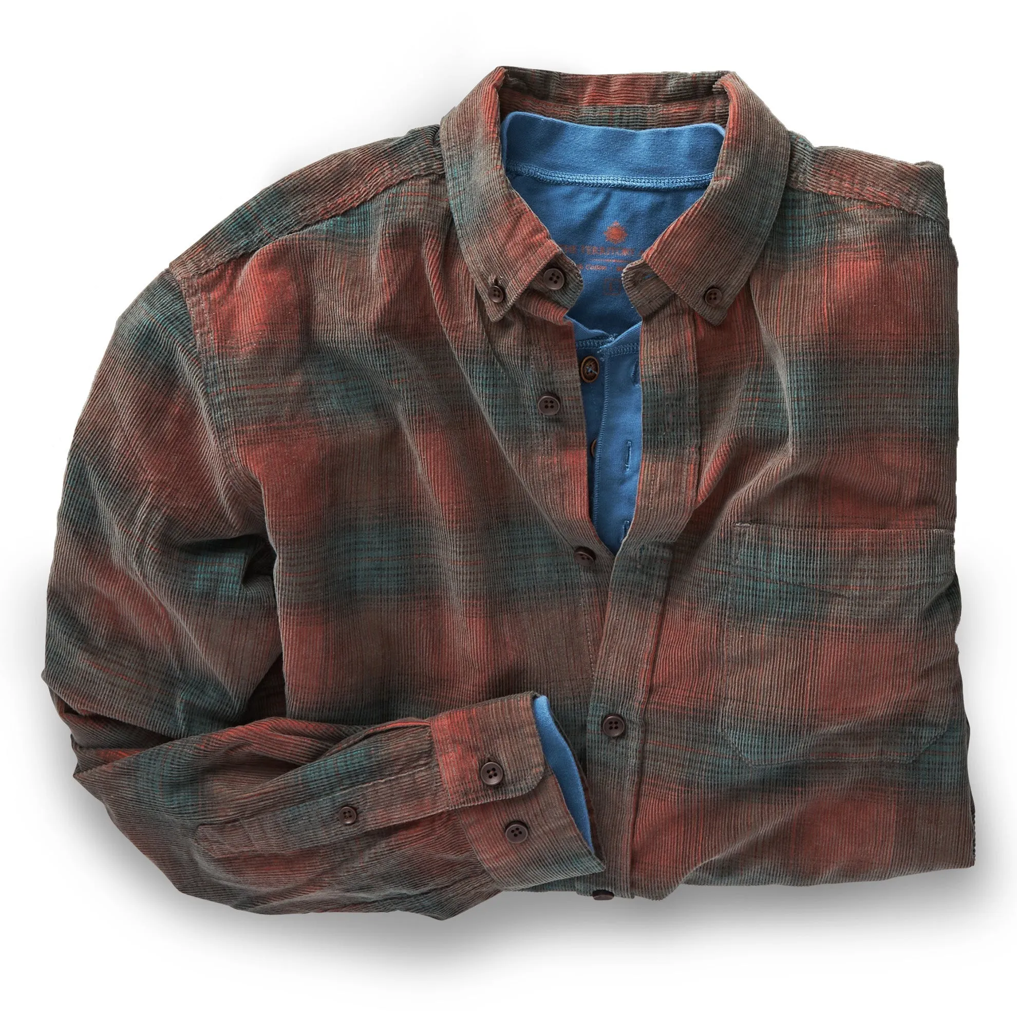Territory Ahead Men's Tall Old Steamboat Plaid Corduroy Shirt