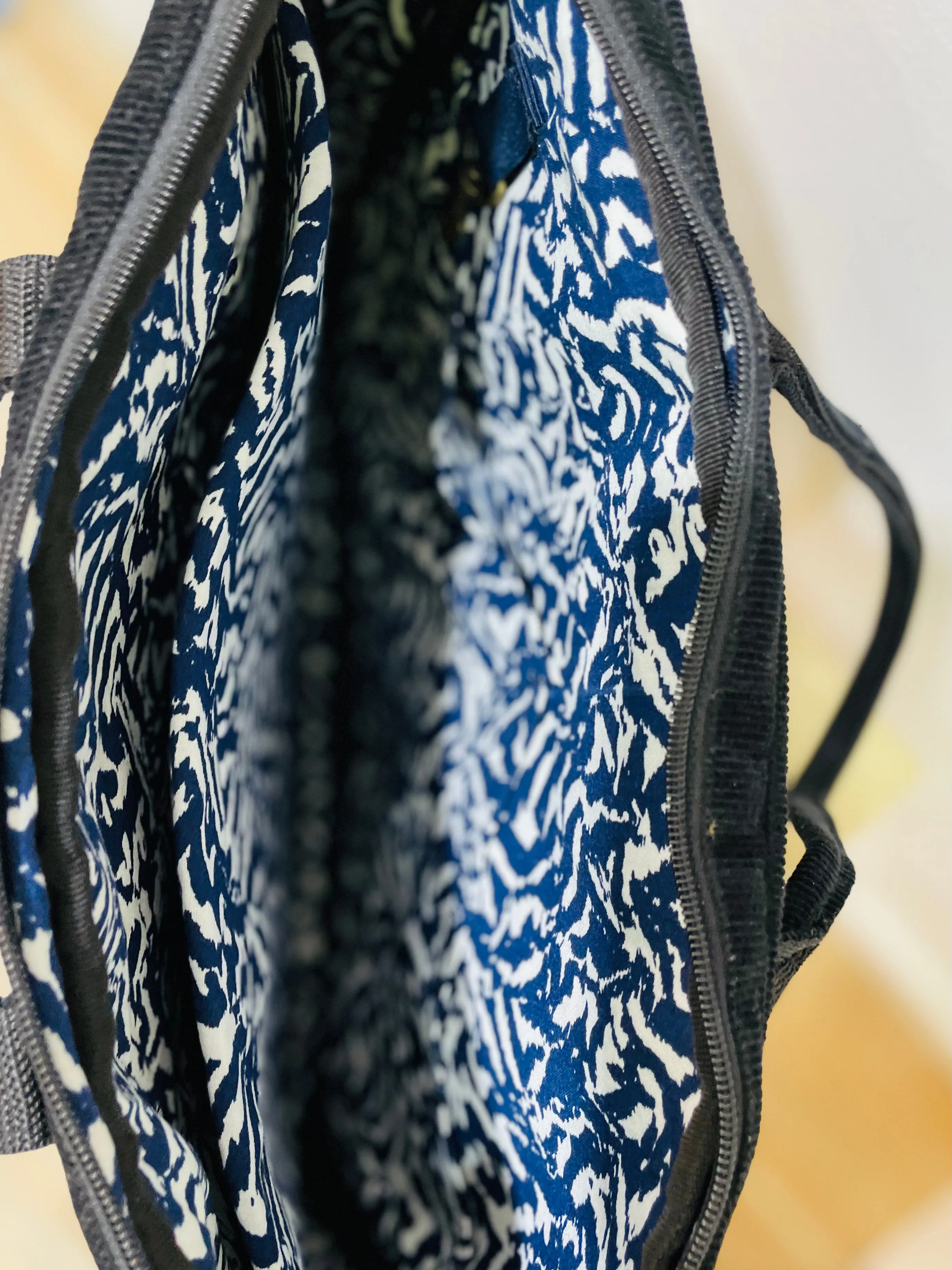 The Panda Black Corduroy 🐼 Laptop Messenger BeeKeeper Bag