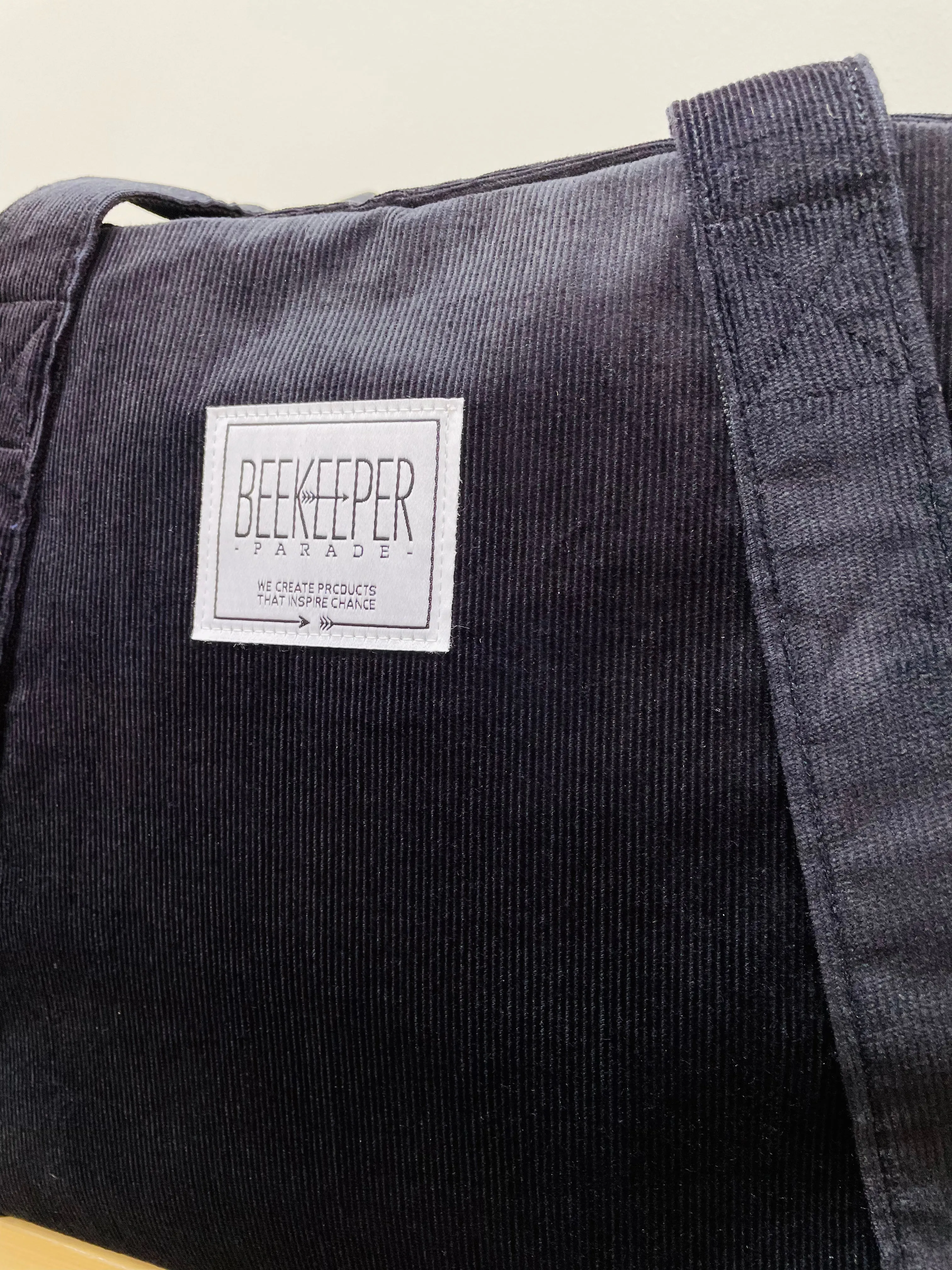 The Panda Black Corduroy 🐼  Medium BeeKeeper Weekender (Masterpiece)