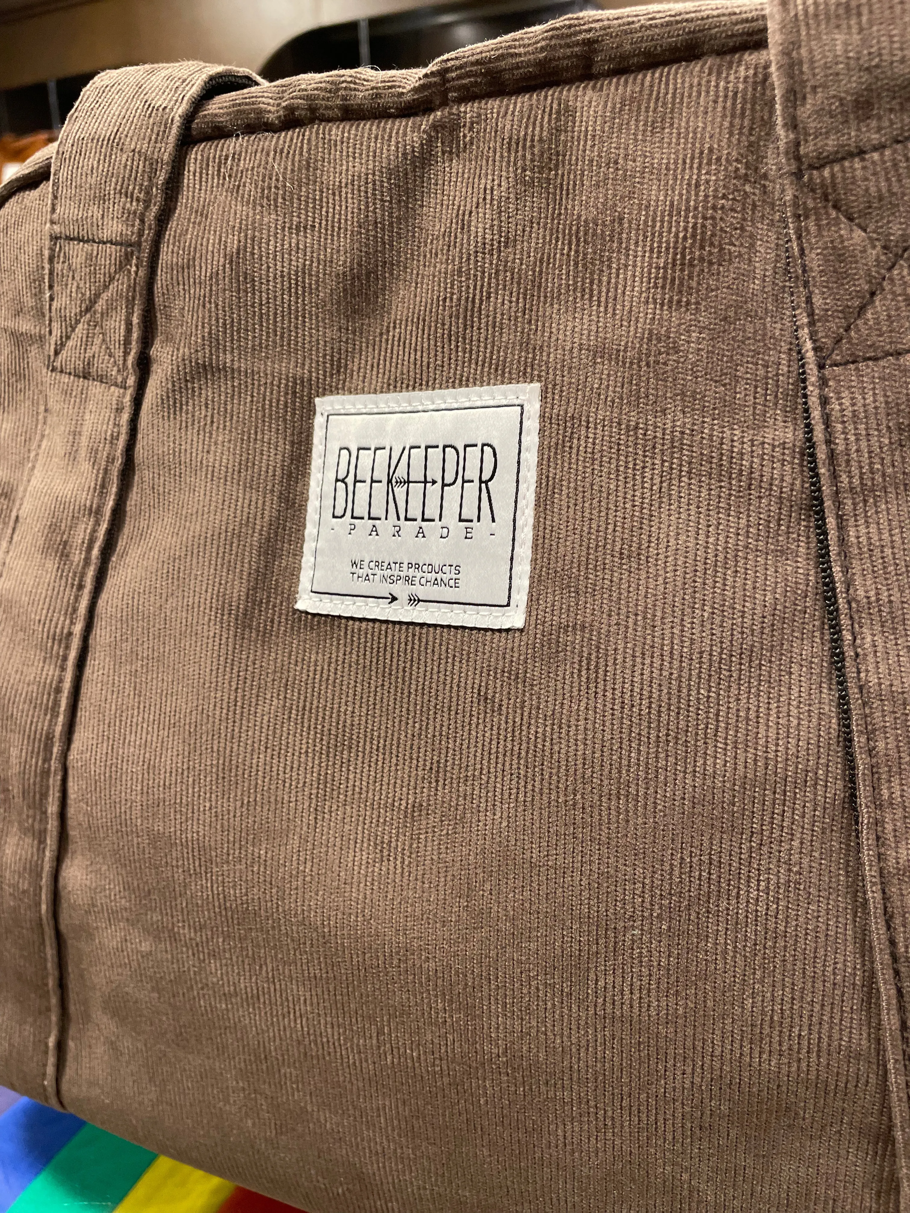 The Panda Chocolate Corduroy 🍫 Medium BeeKeeper Weekender (Masterpiece)