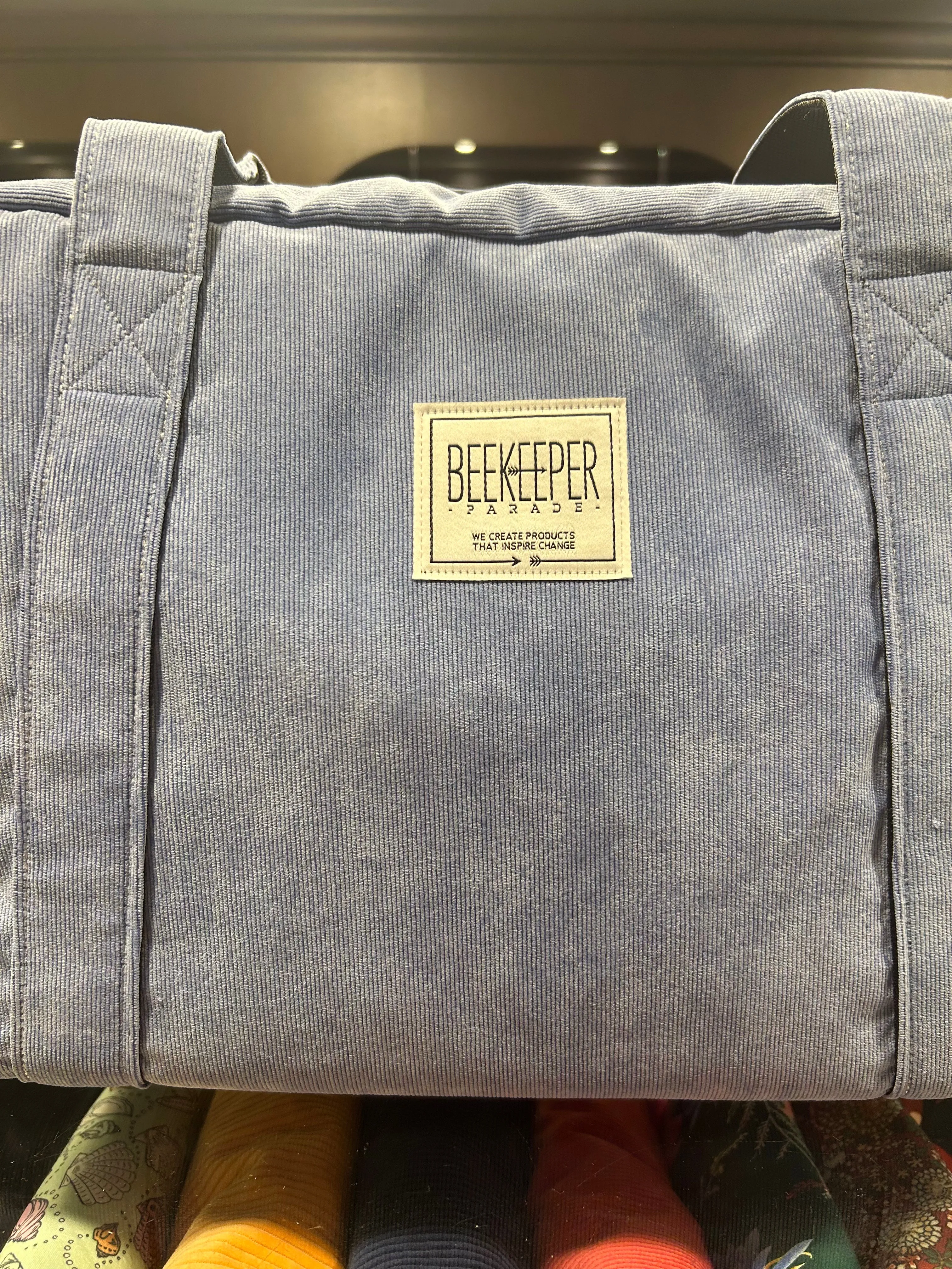 The Periwinkle 🐦 Corduroy Large BeeKeeper Weekender (Masterpiece)