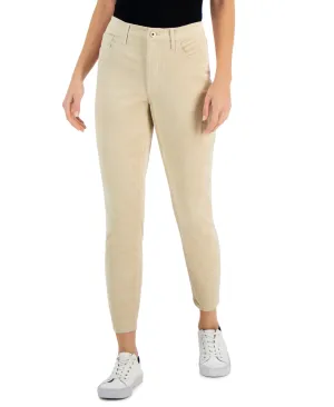Tommy Hilfiger Women's Corduroy Skinny Ankle Pants Beige