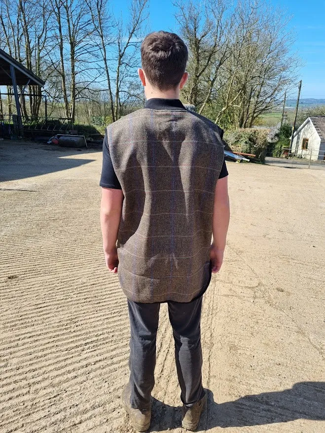 Tweed Gilet 100% Wool