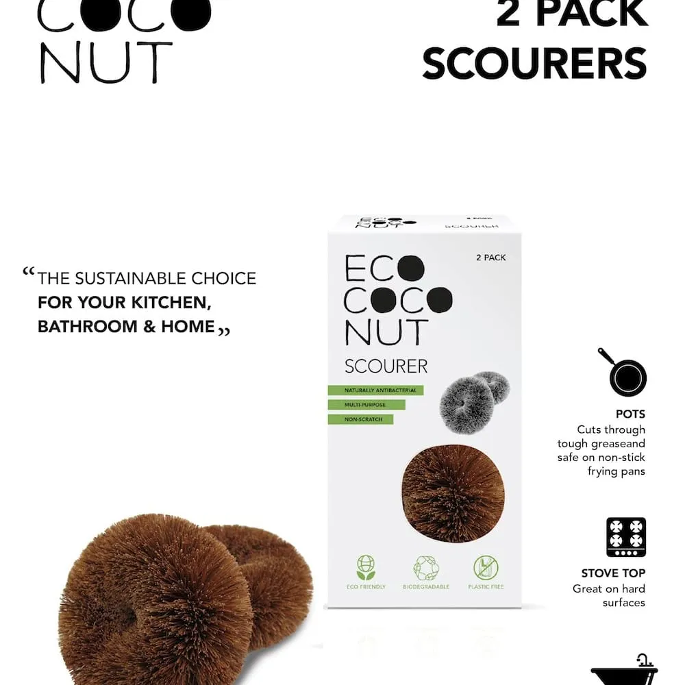 Twin Pack of Coconut Scourers