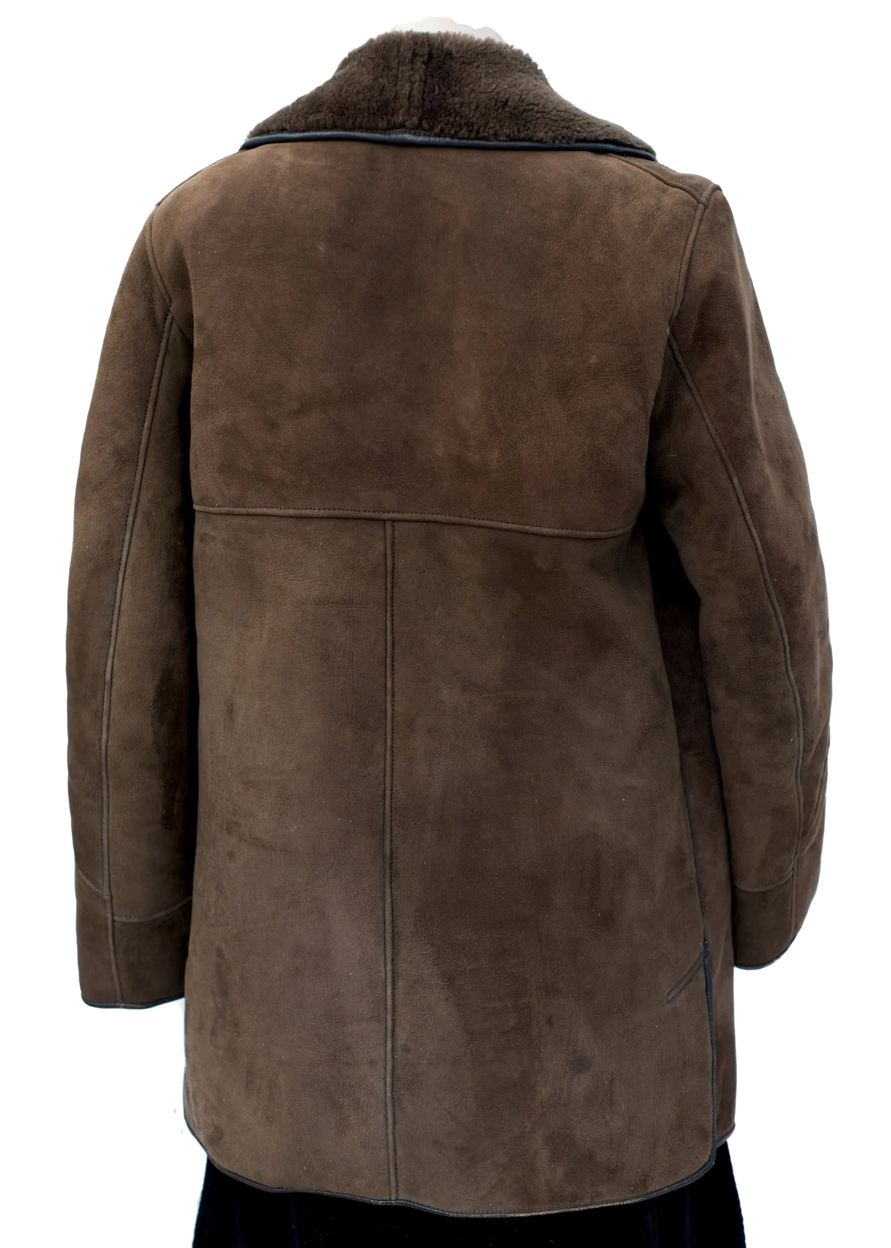 Vintage 60s Brown Suede Sheepskin Coat • Super Soft