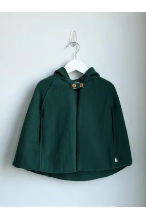 Vintage Green Hooded Cape - Size 2T