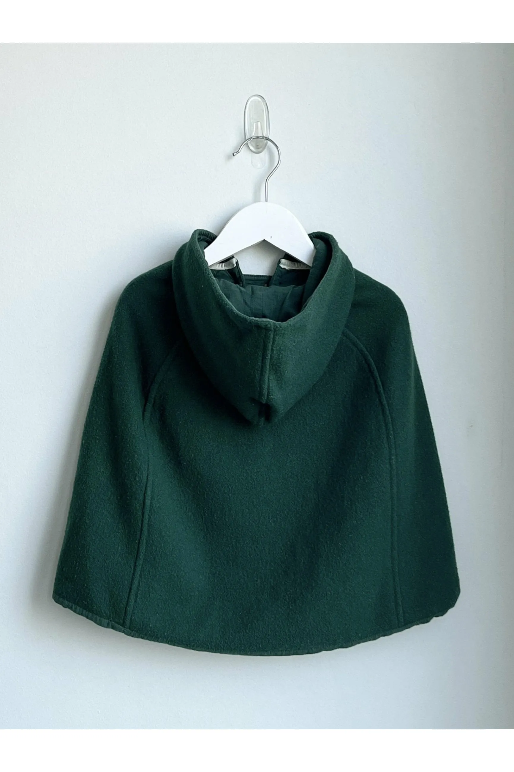 Vintage Green Hooded Cape - Size 2T