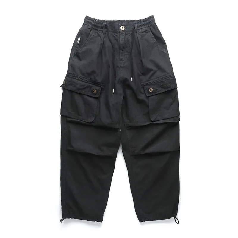 Vintage High Quality Cargo Pants Male Clothing Japanese Multi-pocket Casual Trousers