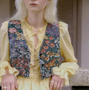 Vintage Style Floral Vest Top