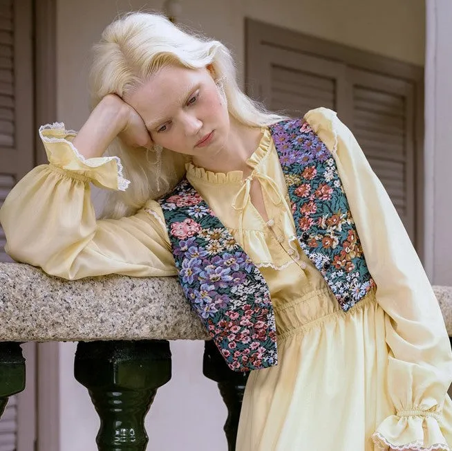 Vintage Style Floral Vest Top
