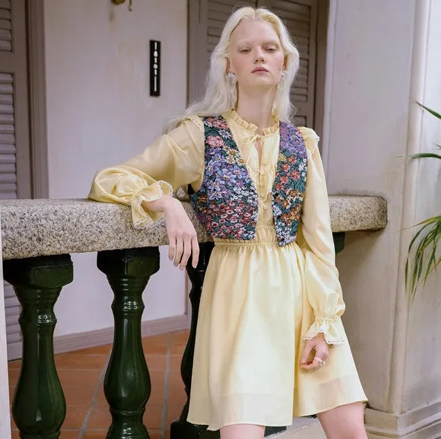 Vintage Style Floral Vest Top