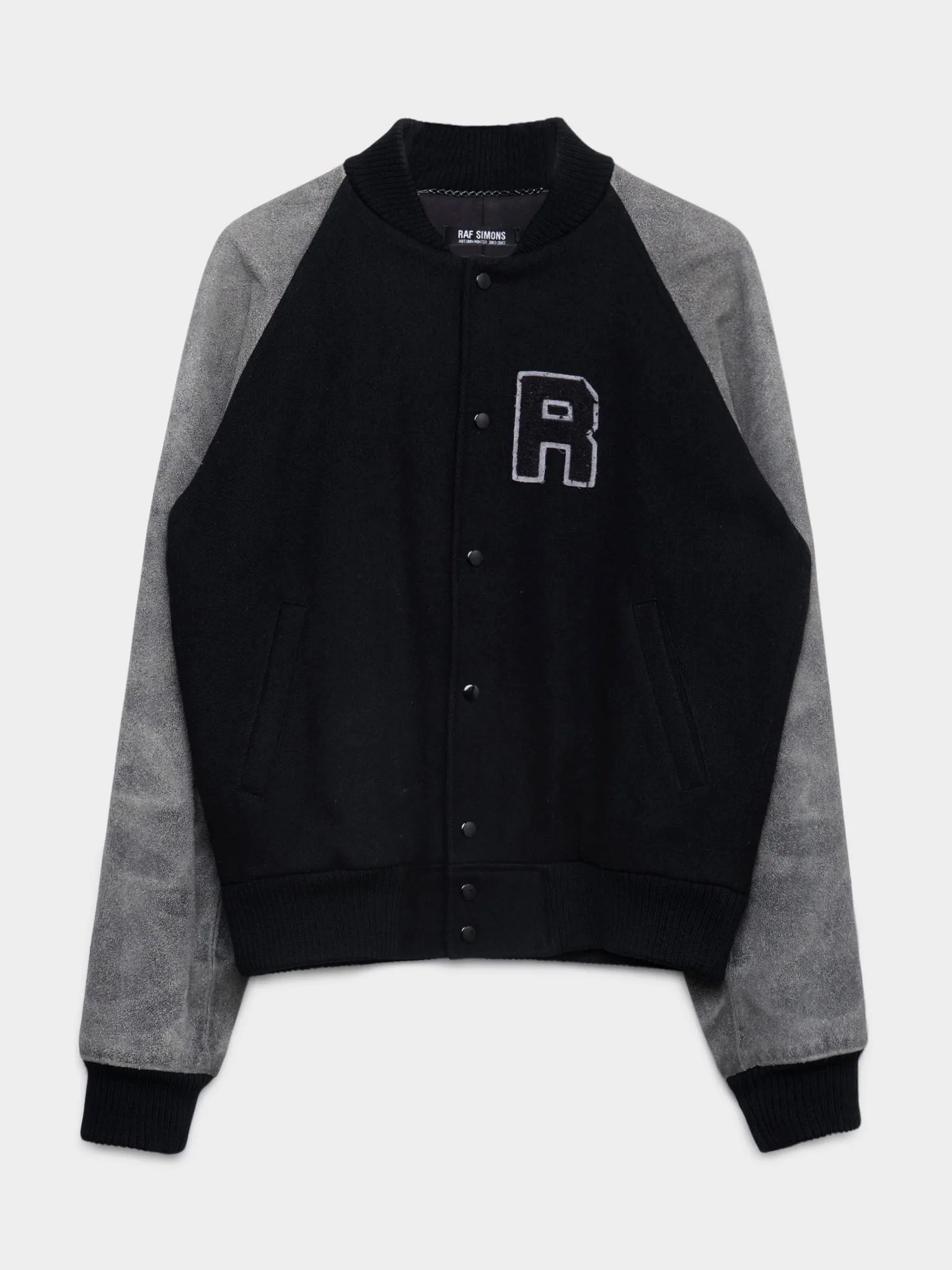 'Virginia Creeper' Blistered Leather Varsity Jacket