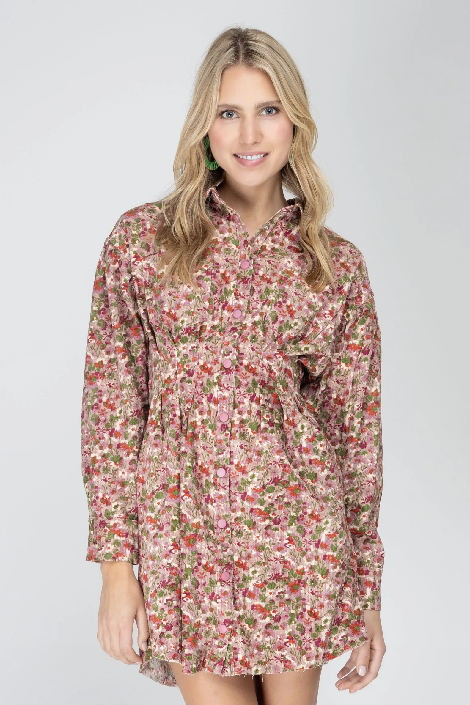 When You Say Nothing at All Corduroy Short Dress
