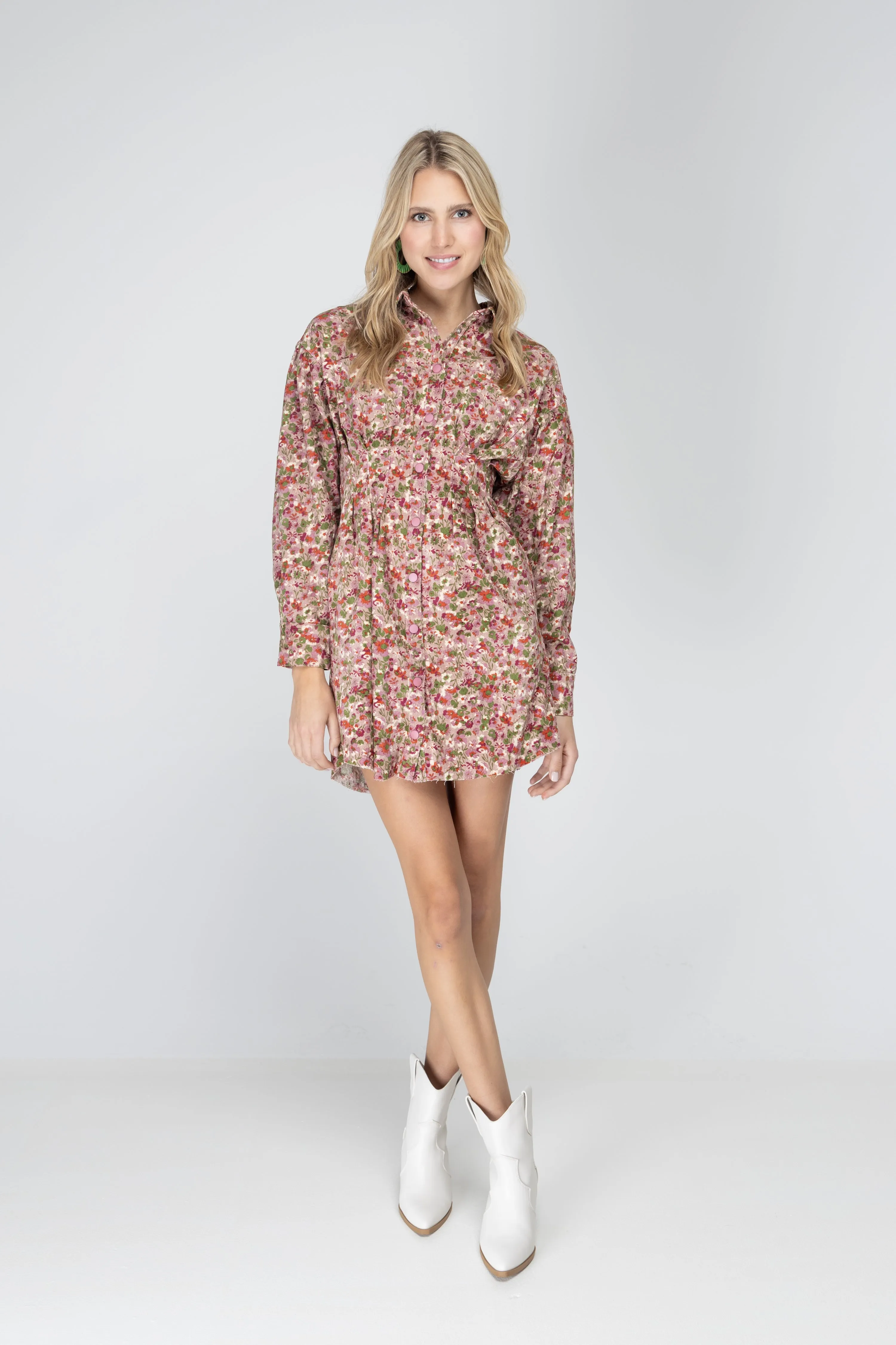 When You Say Nothing at All Corduroy Short Dress