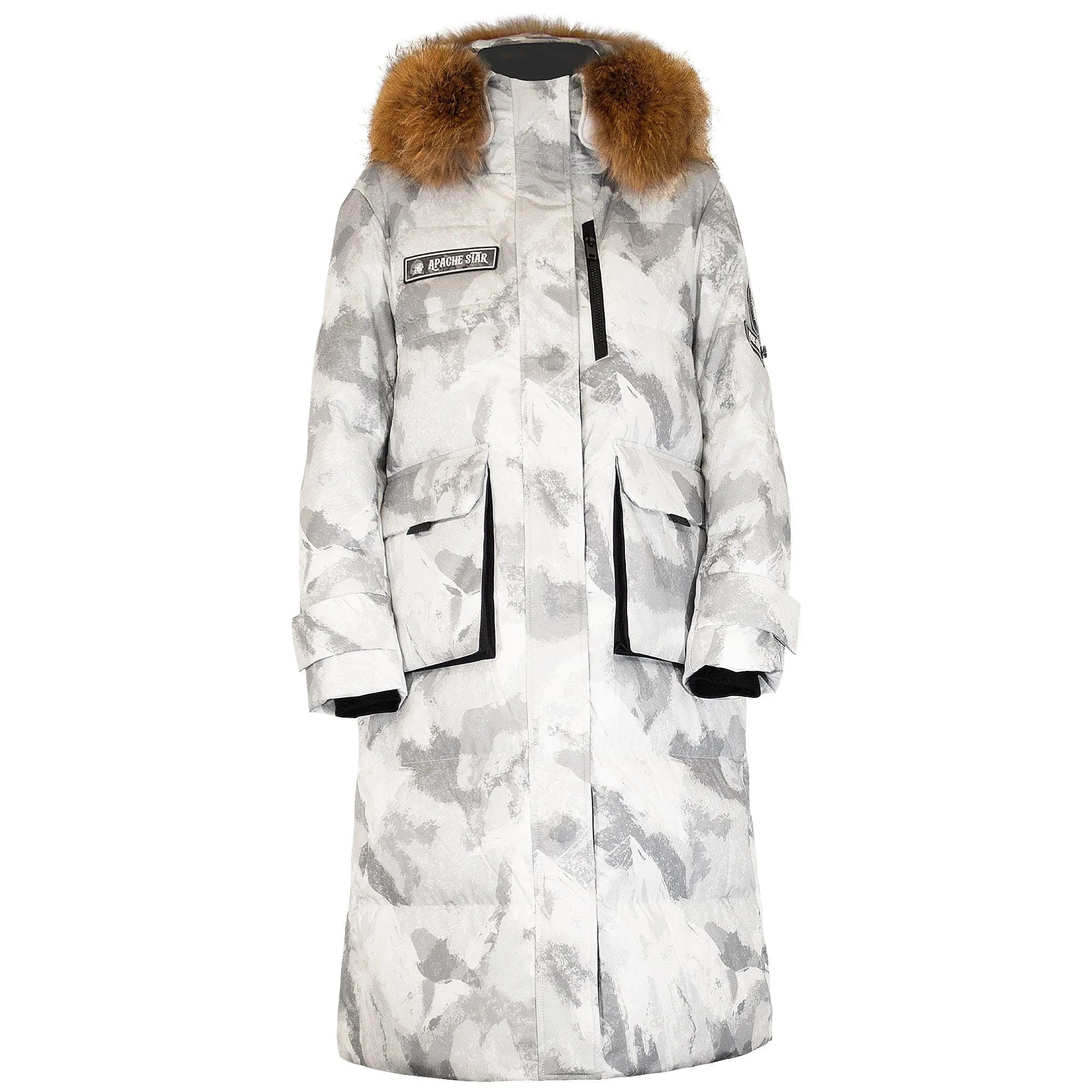 WHITE DOWN COAT "BRIGADE BREEZE"