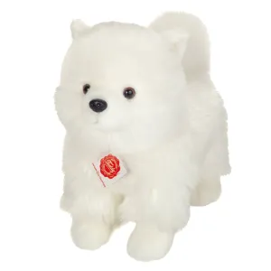 White Spitz Plush Puppy, Standing 35 cm -  stuffed toy by Teddy Hermann