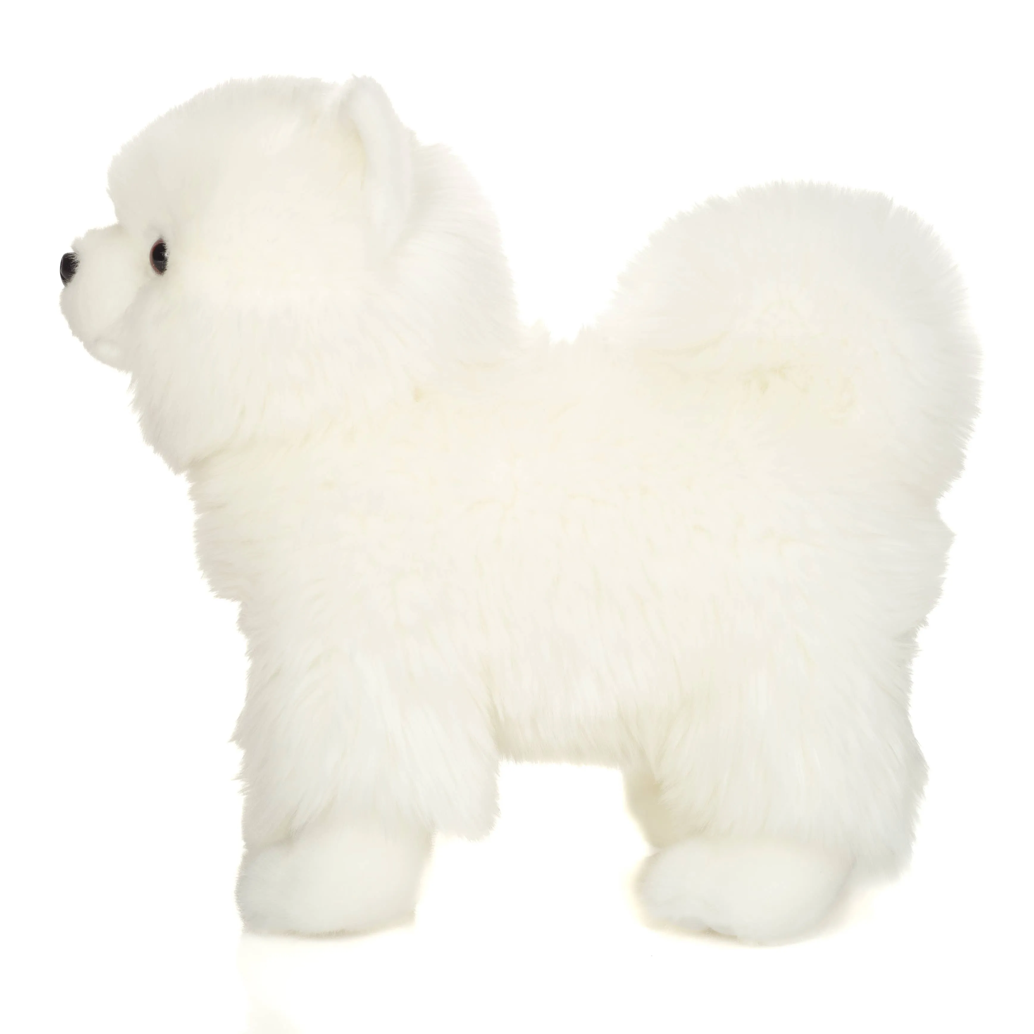 White Spitz Plush Puppy, Standing 35 cm -  stuffed toy by Teddy Hermann