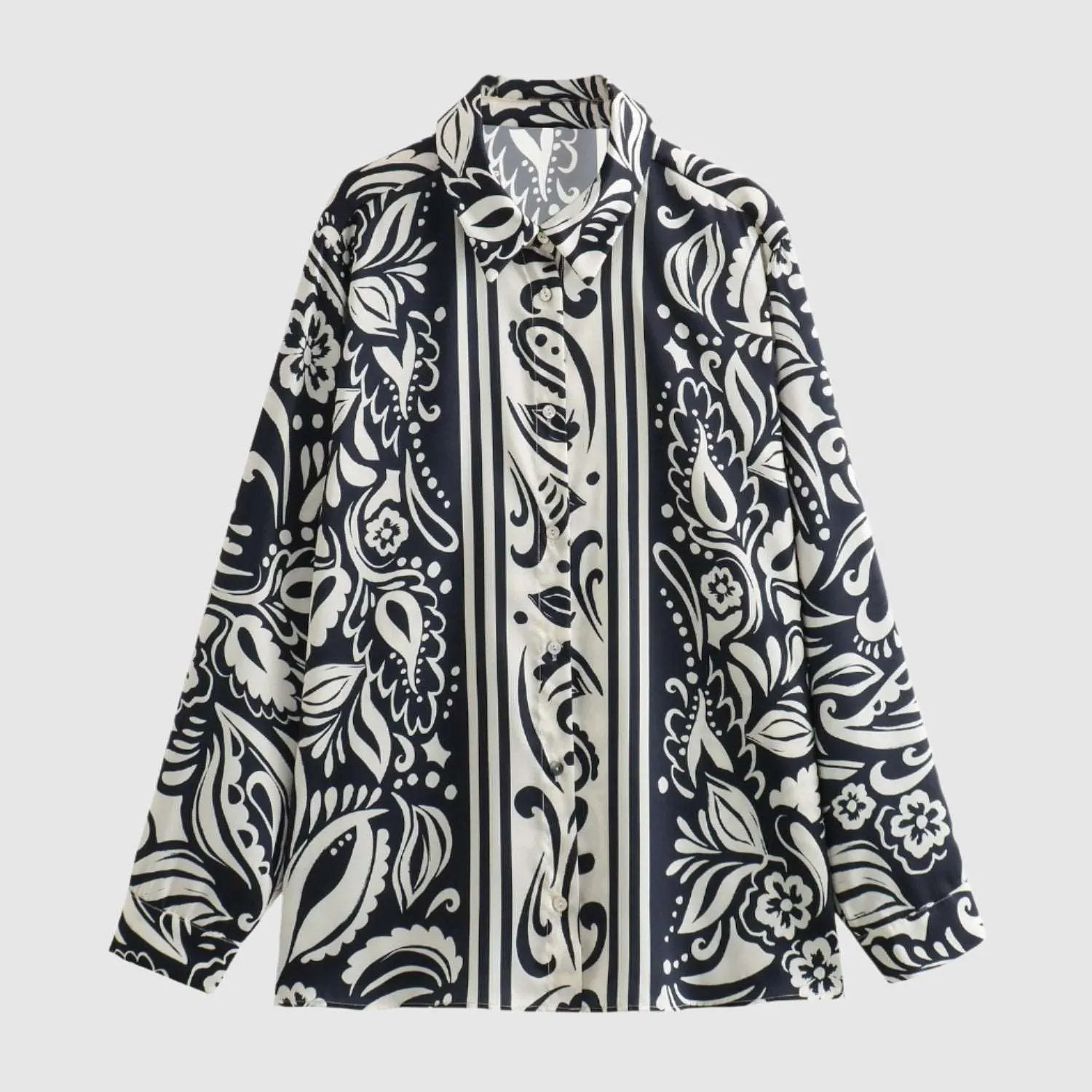 Women's Casual Silk Satin Texture Shirt