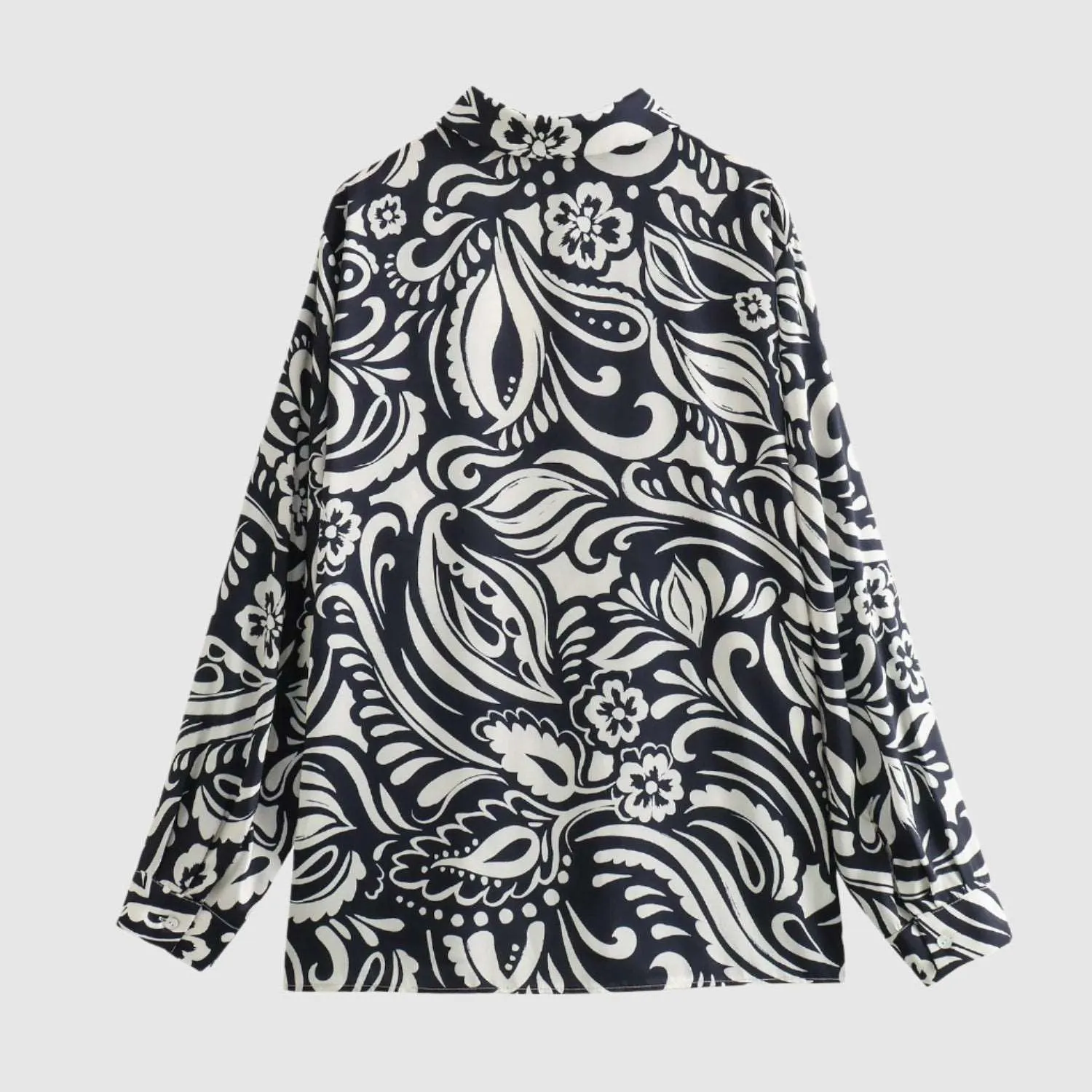 Women's Casual Silk Satin Texture Shirt
