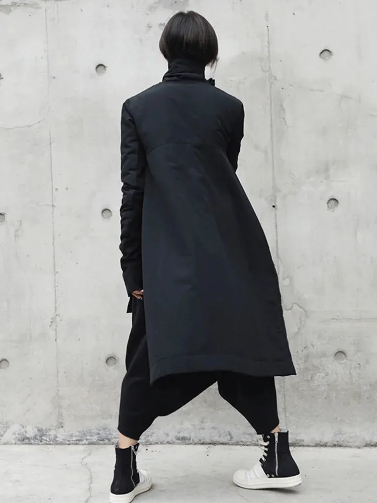 Women's High Neck Asymmetric Oversized Jacket