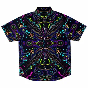 WONKY VISION Short Sleeve Button Down Shirt  | Psychedelic Pour House