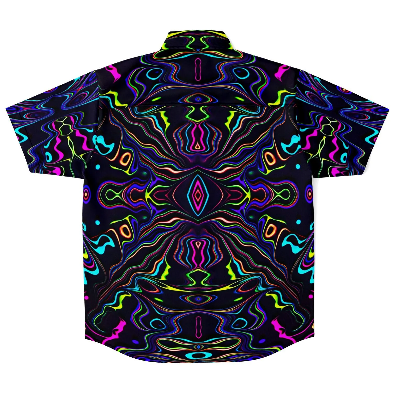 WONKY VISION Short Sleeve Button Down Shirt  | Psychedelic Pour House