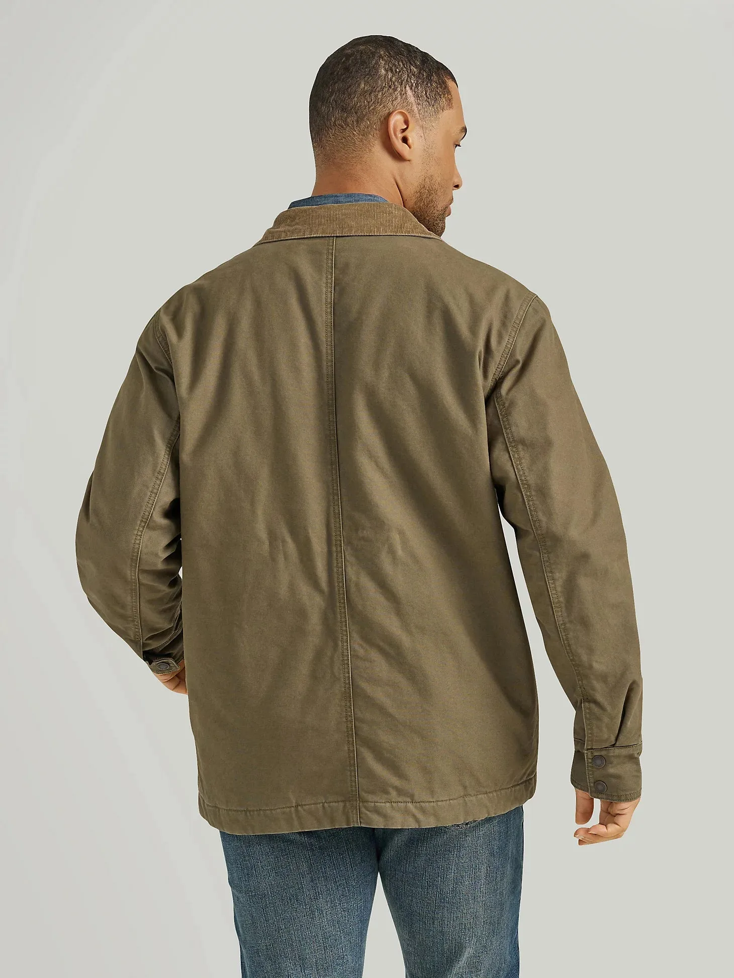 WRANGLER WESTERN LINED CORD COLLAR ZIP BARN JACKET