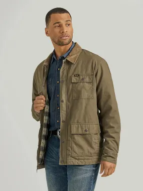 WRANGLER WESTERN LINED CORD COLLAR ZIP BARN JACKET