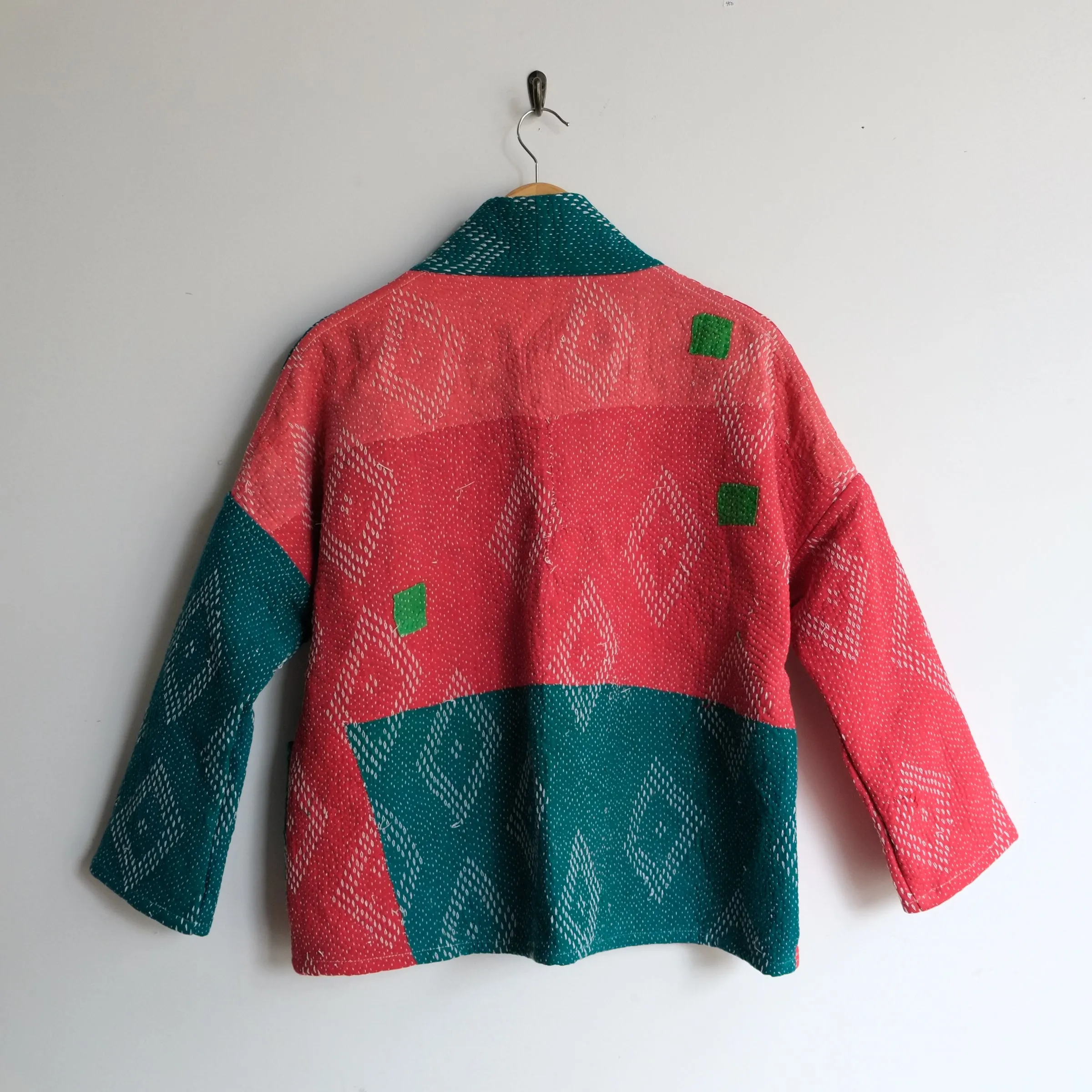 XXS Red and Green with Diamond Embroidery Anoushka Jacket LM140